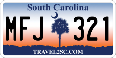 SC license plate MFJ321