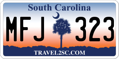 SC license plate MFJ323