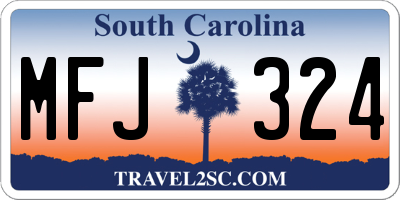 SC license plate MFJ324