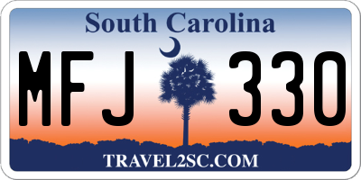 SC license plate MFJ330