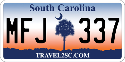 SC license plate MFJ337