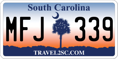 SC license plate MFJ339