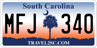 SC license plate MFJ340