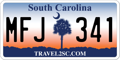 SC license plate MFJ341