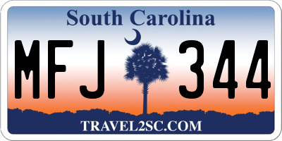 SC license plate MFJ344