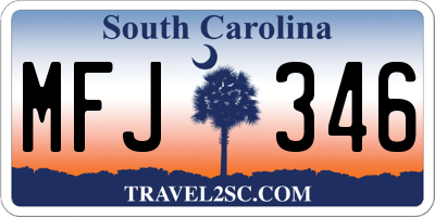 SC license plate MFJ346