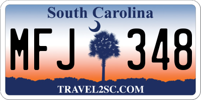 SC license plate MFJ348