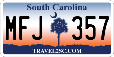SC license plate MFJ357