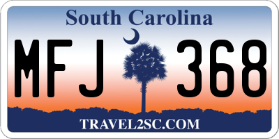 SC license plate MFJ368