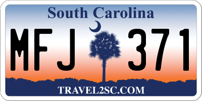 SC license plate MFJ371