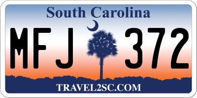 SC license plate MFJ372
