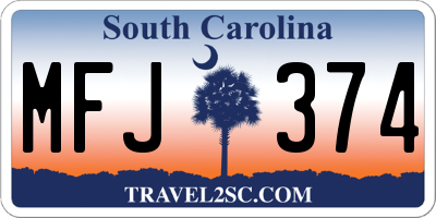 SC license plate MFJ374