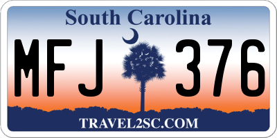 SC license plate MFJ376