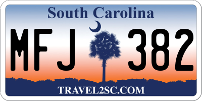 SC license plate MFJ382