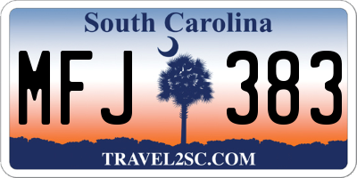 SC license plate MFJ383