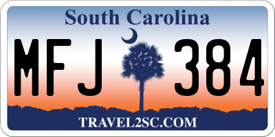 SC license plate MFJ384