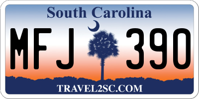 SC license plate MFJ390