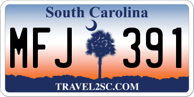 SC license plate MFJ391