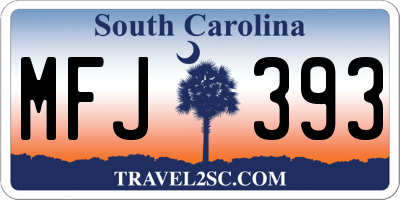 SC license plate MFJ393