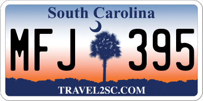 SC license plate MFJ395