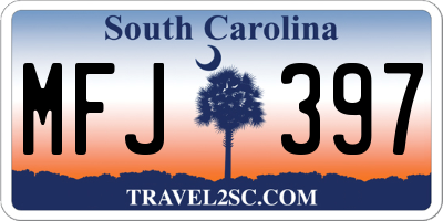 SC license plate MFJ397