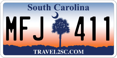 SC license plate MFJ411