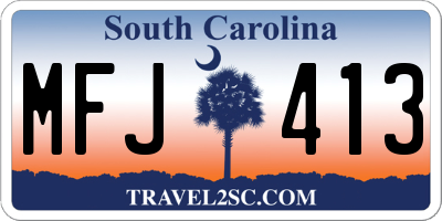 SC license plate MFJ413