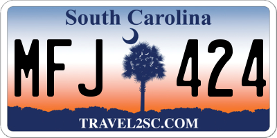 SC license plate MFJ424