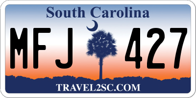 SC license plate MFJ427