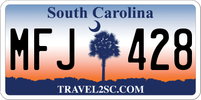 SC license plate MFJ428