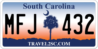 SC license plate MFJ432