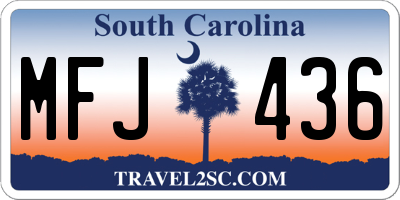 SC license plate MFJ436