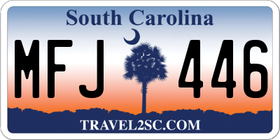 SC license plate MFJ446