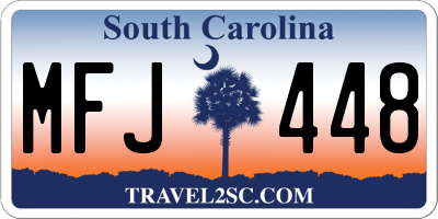 SC license plate MFJ448