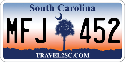 SC license plate MFJ452