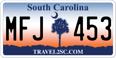 SC license plate MFJ453