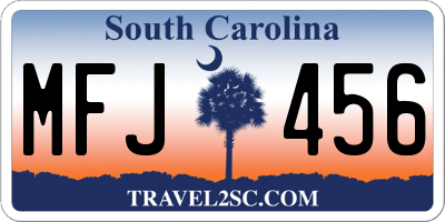 SC license plate MFJ456