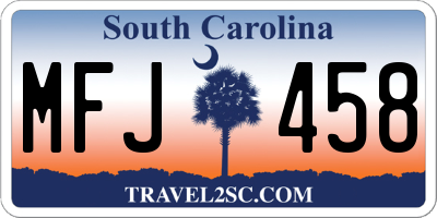 SC license plate MFJ458