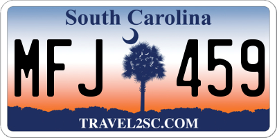 SC license plate MFJ459