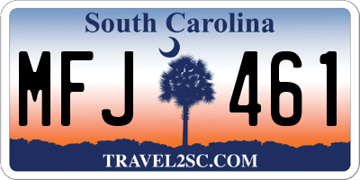 SC license plate MFJ461