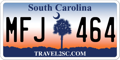 SC license plate MFJ464
