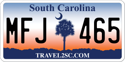 SC license plate MFJ465
