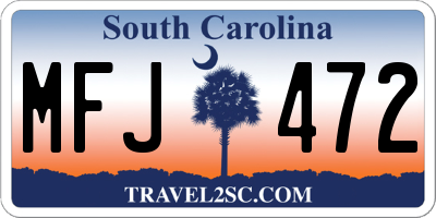 SC license plate MFJ472