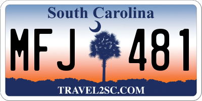 SC license plate MFJ481