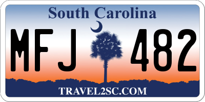SC license plate MFJ482