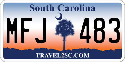 SC license plate MFJ483
