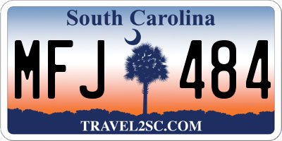 SC license plate MFJ484
