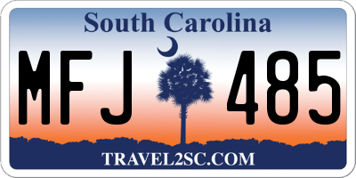 SC license plate MFJ485