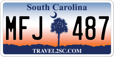 SC license plate MFJ487