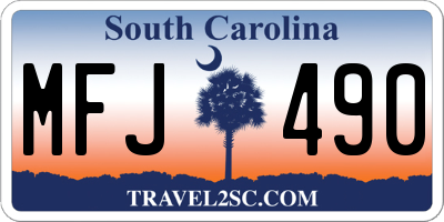 SC license plate MFJ490
